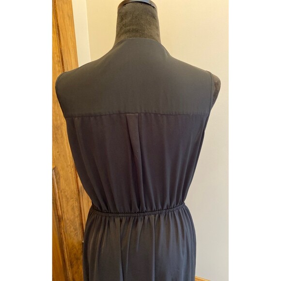 Swimsuit Coverup Dress Plus Size 1X Black Sheer Top Button Frnt  Elastic Waist - Picture 6 of 11